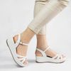 Sandália Zatta Anabela Flat Alanis Off White