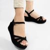 Sandália Zatta Anabela Flat Alanis Preto