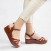 Sandália Zatta Anabela Flat Alanis Marrom