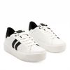 Tênis Zatta Casual  Duas Listras Lateral Lídia Branco