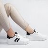 Tênis Zatta Casual  Duas Listras Lateral Lídia Branco