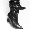 Bota Zatta Drapeada Anabela Zahara Preta