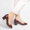 Sapato Retrô Zatta Bico Quadrado Heidi Marrom
