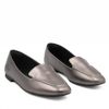 Mocassim Zatta Liso Bico Quadrado Silvana Prata Velho