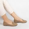 Mocassim Zatta Liso Bico Quadrado Silvana Taupe