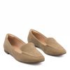 Mocassim Zatta Liso Bico Quadrado Silvana Taupe