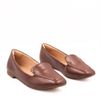 Mocassim Zatta Liso Bico Quadrado Silvana Marrom