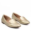 Mocassim Zatta Liso Bico Quadrado Silvana Dourado