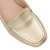 Mocassim Zatta Liso Bico Quadrado Silvana Dourado