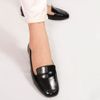 Mocassim Zatta Liso Bico Quadrado Silvana Preto