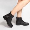 Bota Zatta Coturno Couro Tratorada Lola Preta