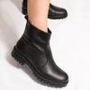 Bota Zatta Coturno Couro Tratorada Lola Preta