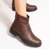 Bota Zatta Coturno Couro Tratorada Lola Marrom