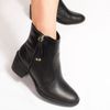 Bota Zatta Cano Médio Salto Bloco Violeta Preta 