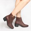 Bota Zatta Cano Médio Salto Bloco Violeta Marrom