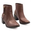 Bota Zatta Cano Médio Salto Bloco Violeta Marrom