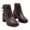 Bota Coturno Couro Fivela Mônica Café