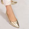 Sapatilha Zatta Flat Bico Fino Noely Dourada