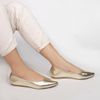Sapatilha Zatta Flat Bico Fino Noely Dourada