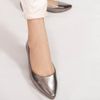 Sapatilha Zatta Flat Bico Fino Noely Prata Velho