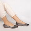 Sapatilha Zatta Flat Bico Fino Noely Prata Velho