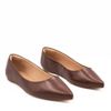 Sapatilha Zatta Flat Bico Fino Noely Marrom