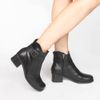 Bota Zatta Coturno Couro Fivela Margarete Preta
