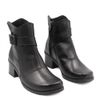 Bota Zatta Coturno Couro Fivela Margarete Preta