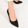 Scarpin Zatta Bico Fino Salto Médio Lolita  Nobuck Preto
