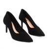 Scarpin Zatta Bico Fino Salto Médio Lolita  Nobuck Preto