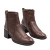 Bota Zatta Salto Bloco Couro Jovita  Marrom