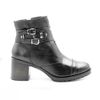 Bota Coturno Couro Fivela Mônica Preta