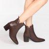 Bota Zatta Cano Médio Bico Fino Georgia Marrom