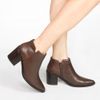 Bota Zatta Bico Fino Cano Curto Gardenia Marrom
