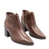 Bota Zatta Bico Fino Cano Curto Gardenia Marrom