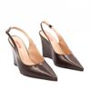 Scarpin Slingback Zatta Anabela  Analu Marrom