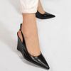Scarpin Slingback Zatta Anabela  Analu Preto