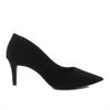 Scarpin Zatta Bico Fino Salto Médio Lolita  Nobuck Preto