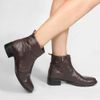 Bota Zatta Fivela Lateral em Couro Madona Marrom