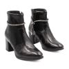 Bota Zatta Salto Bloco Strass Nancy Preta