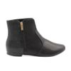 Bota Zatta Flat Cano Curto Núbia Preta
