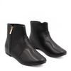 Bota Zatta Flat Cano Curto Núbia Preta