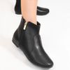 Bota Zatta Flat Cano Curto Núbia Preta