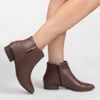 Bota Zatta Cano Curto Bico Fino Evelyn Marrom