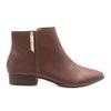 Bota Zatta Cano Curto Bico Fino Evelyn Marrom