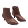 Bota Zatta Cano Curto Bico Fino Marlene Marrom