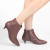 Bota Zatta Cano Curto Bico Fino Marlene Marrom