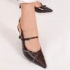 Scarpin Zatta Slingback Fivela Verônica Marrom