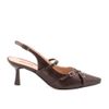 Scarpin Zatta Slingback Fivela Verônica Marrom