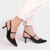 Scarpin Zatta Slingback Fivela Verônica Preto